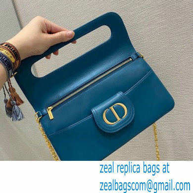 Dior Medium DiorDouble Bag in Smooth Calfskin Deep Ocean Blue 2021