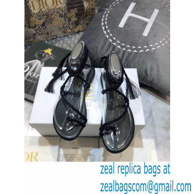 Dior Mythe Flat Sandals Black 2021 - Click Image to Close
