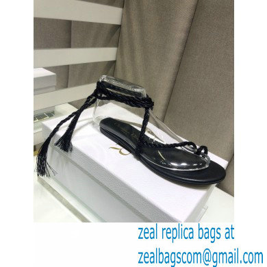 Dior Mythe Flat Sandals Black 2021