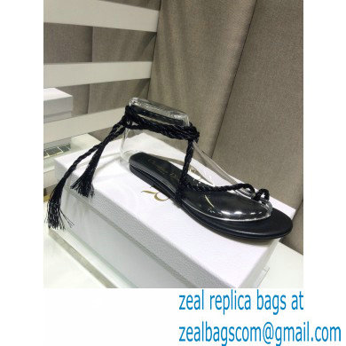 Dior Mythe Flat Sandals Black 2021 - Click Image to Close