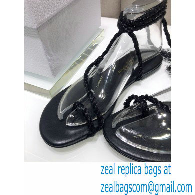 Dior Mythe Flat Sandals Black 2021 - Click Image to Close