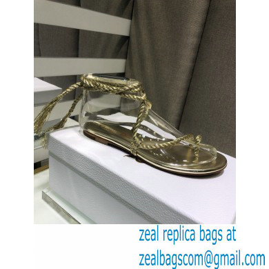 Dior Mythe Flat Sandals Gold 2021