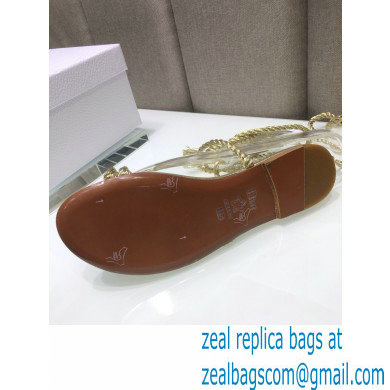 Dior Mythe Flat Sandals Gold 2021