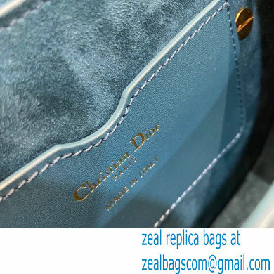 Dior Small Bobby Bag in Box Calfskin Ocean Blue 2021