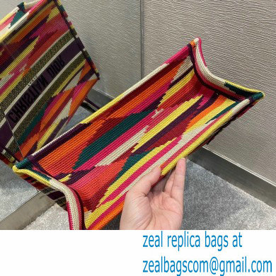 Dior Small Book Tote Bag in Multicolor Embroidery 2021