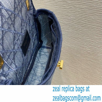 Dior Small Caro Bag in Cannage Denim Blue 2021