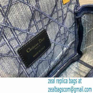 Dior Small Caro Bag in Cannage Denim Blue 2021
