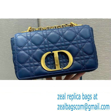 Dior Small Caro Bag in Cannage Lambskin Gradient Indigo Blue 2021 - Click Image to Close