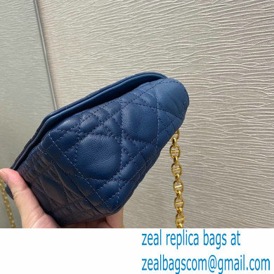 Dior Small Caro Bag in Cannage Lambskin Gradient Indigo Blue 2021 - Click Image to Close