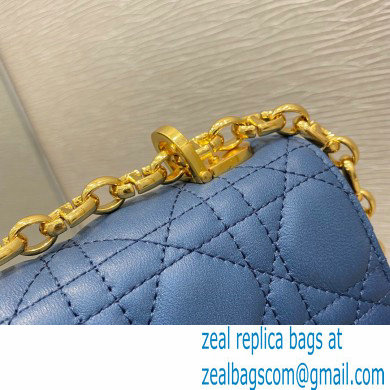 Dior Small Caro Bag in Cannage Lambskin Gradient Indigo Blue 2021 - Click Image to Close