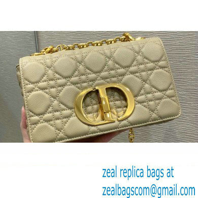 Dior Small Caro Bag in Soft Cannage Calfskin Beige 2021