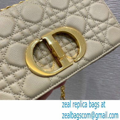 Dior Small Caro Bag in Soft Cannage Calfskin Beige 2021
