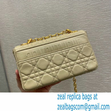 Dior Small Caro Bag in Soft Cannage Calfskin Beige 2021