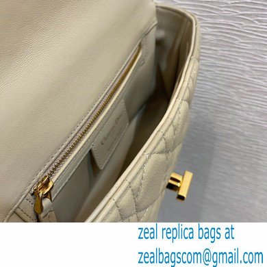 Dior Small Caro Bag in Soft Cannage Calfskin Beige 2021