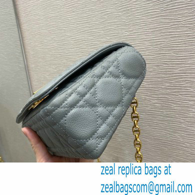 Dior Small Caro Bag in Soft Cannage Calfskin Gray 2021