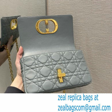 Dior Small Caro Bag in Soft Cannage Calfskin Gray 2021