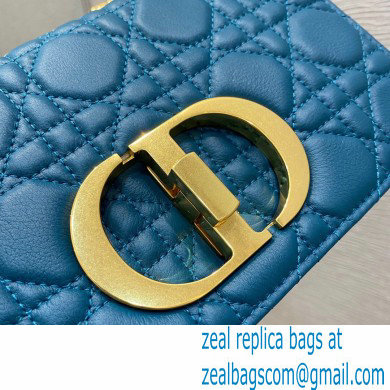 Dior Small Caro Bag in Soft Cannage Calfskin Ocean Blue 2021