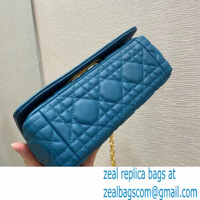 Dior Small Caro Bag in Soft Cannage Calfskin Ocean Blue 2021