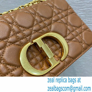Dior Small Caro Bag in Supple Cannage Calfskin Brown 2021