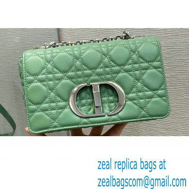 Dior Small Caro Bag in Supple Cannage Calfskin Mint Green 2021