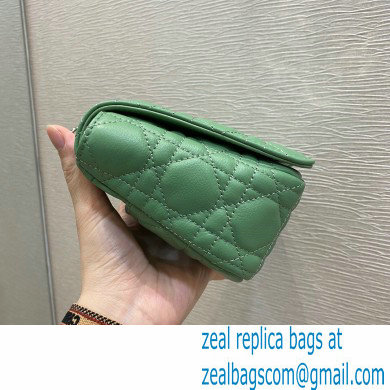 Dior Small Caro Bag in Supple Cannage Calfskin Mint Green 2021