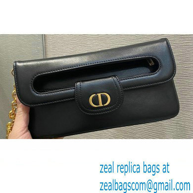 Dior Small DiorDouble Bag in Smooth Calfskin Black 2021