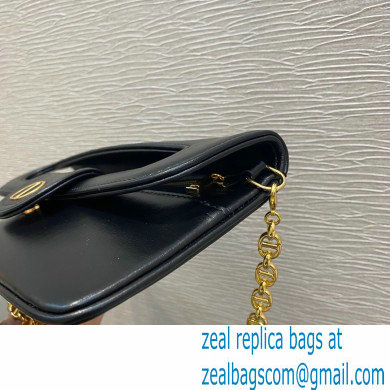 Dior Small DiorDouble Bag in Smooth Calfskin Black 2021