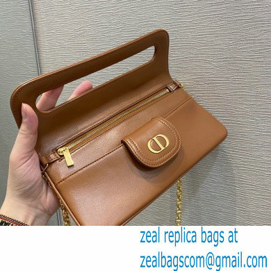 Dior Small DiorDouble Bag in Smooth Calfskin Brown 2021