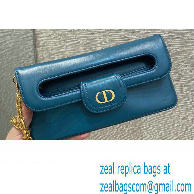 Dior Small DiorDouble Bag in Smooth Calfskin Deep Ocean Blue 2021