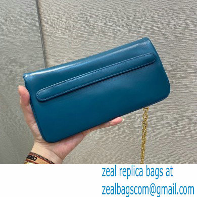 Dior Small DiorDouble Bag in Smooth Calfskin Deep Ocean Blue 2021