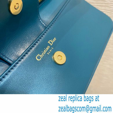 Dior Small DiorDouble Bag in Smooth Calfskin Deep Ocean Blue 2021