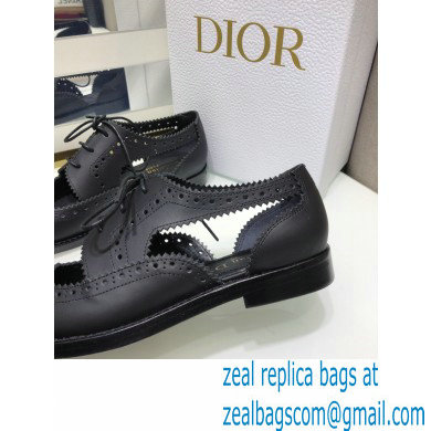 Dior Teddy-D Derby Shoes in Perforated Calfskin Black 2021