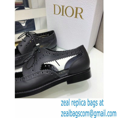 Dior Teddy-D Derby Shoes in Perforated Calfskin Black 2021 - Click Image to Close