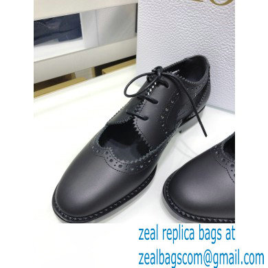 Dior Teddy-D Derby Shoes in Perforated Calfskin Black 2021