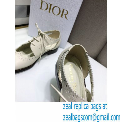 Dior Teddy-D Derby Shoes in Perforated Calfskin White 2021 - Click Image to Close