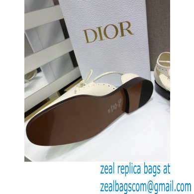 Dior Teddy-D Derby Shoes in Perforated Calfskin White 2021