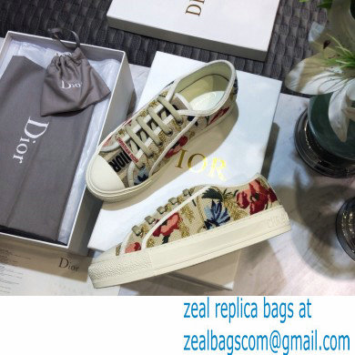 Dior Walk'n'Dior Low-Top Sneakers Hibiscus Embroidery Multicolor Cotton