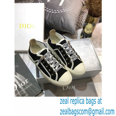 Dior Walk'n'Dior Low-Top Sneakers with J'Adior Laces Black 2021 - Click Image to Close