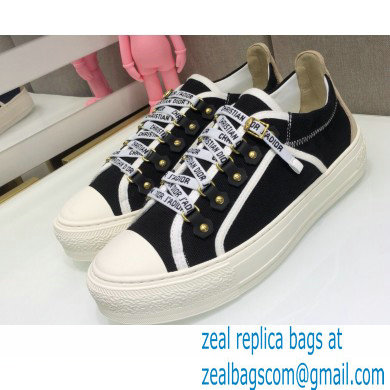 Dior Walk'n'Dior Low-Top Sneakers with J'Adior Laces Black 2021 - Click Image to Close