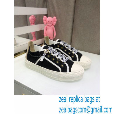 Dior Walk'n'Dior Low-Top Sneakers with J'Adior Laces Black 2021 - Click Image to Close