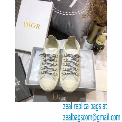 Dior Walk'n'Dior Low-Top Sneakers with J'Adior Laces White 2021