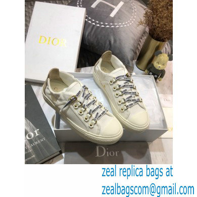 Dior Walk'n'Dior Low-Top Sneakers with J'Adior Laces White 2021