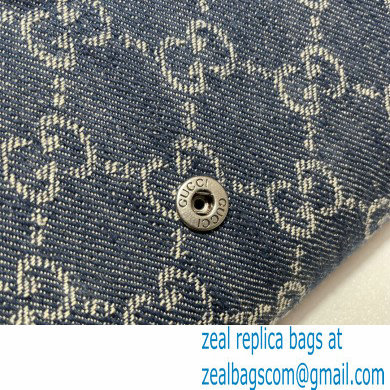 Gucci Dionysus Mini Chain Bag 401231 Washed GG Denim Blue 2021