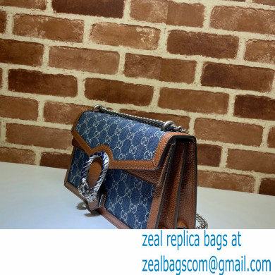 Gucci Dionysus Small Shoulder Bag 400249 Washed GG Denim Blue 2021
