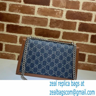 Gucci Dionysus Small Shoulder Bag 400249 Washed GG Denim Blue 2021