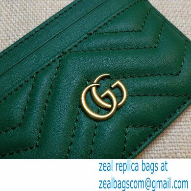 Gucci GG Marmont Card Case 443127 Dark Green - Click Image to Close