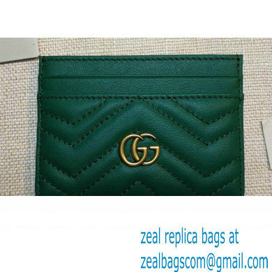 Gucci GG Marmont Card Case 443127 Dark Green - Click Image to Close