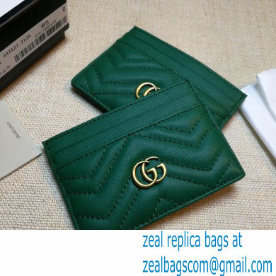 Gucci GG Marmont Card Case 443127 Dark Green