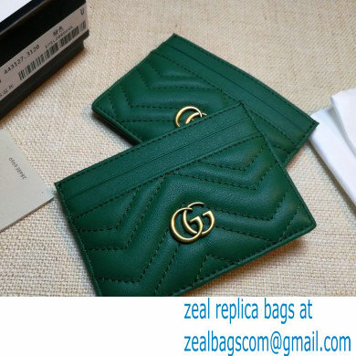 Gucci GG Marmont Card Case 443127 Dark Green - Click Image to Close