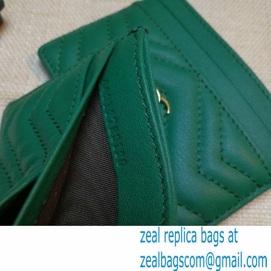 Gucci GG Marmont Card Case 443127 Dark Green - Click Image to Close